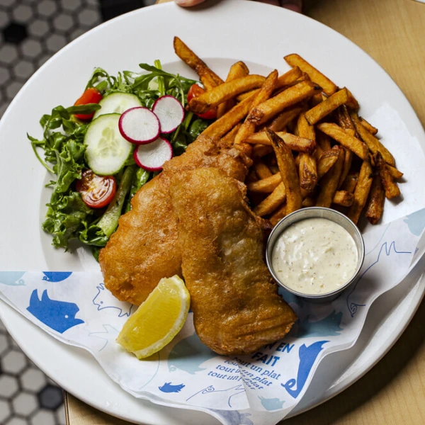 Fish and chip de morue